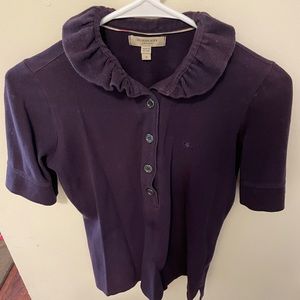 Burberry Polo- plum- size small
